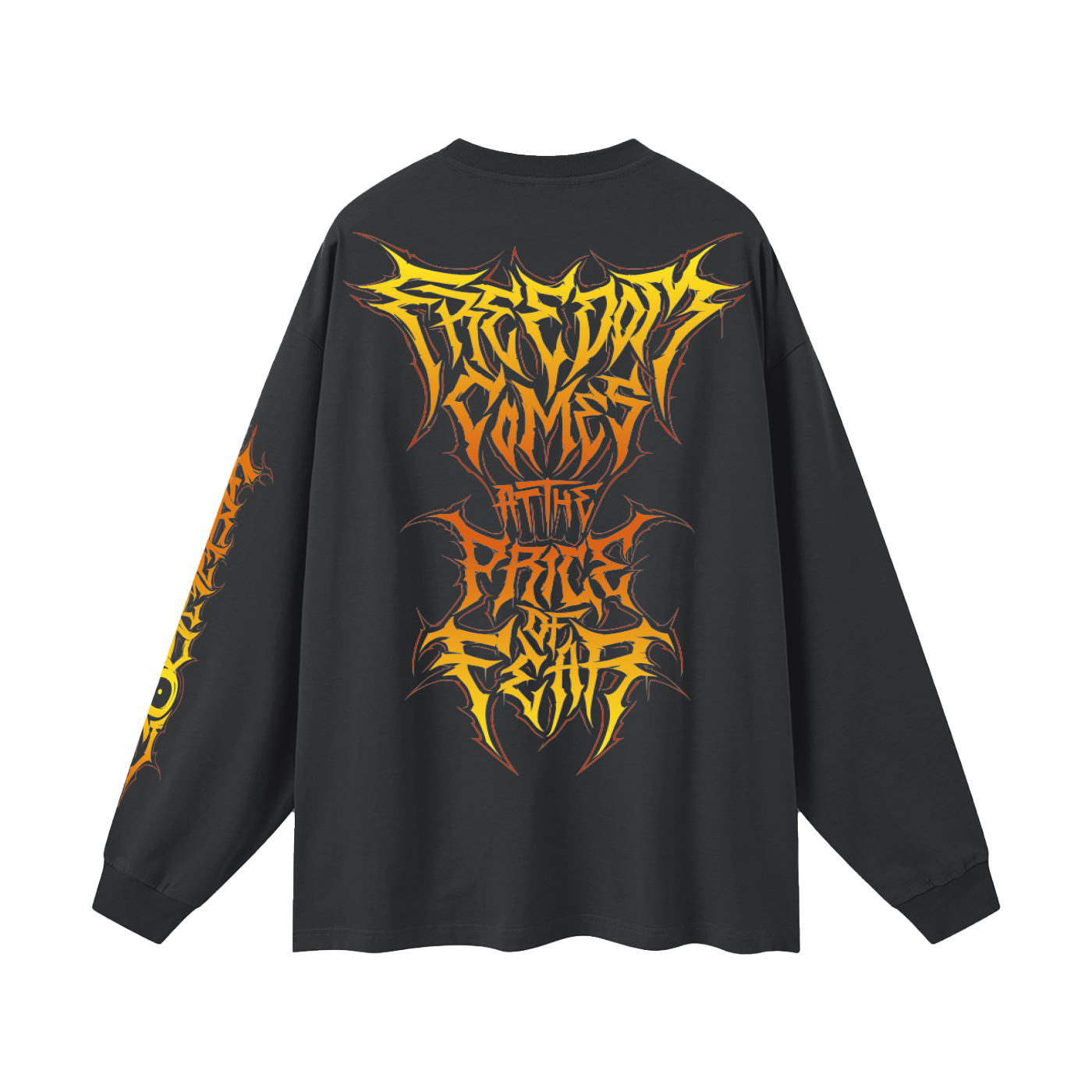 Oversized Long Sleeve T-Shirt - Sunset Orange