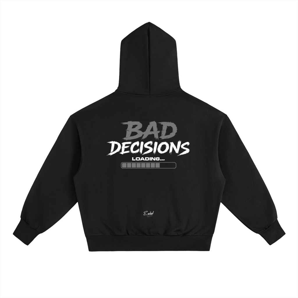 Bad Decisions Heavy Weight Hoodie - Gray