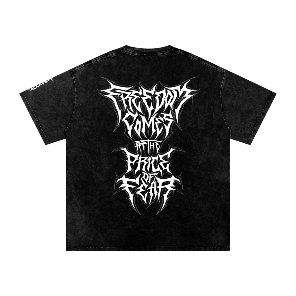 Oversized Washed Tee - Gothic White