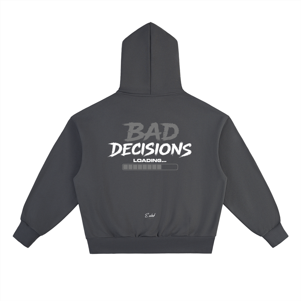 Bad Decisions Heavy Weight Hoodie - Gray