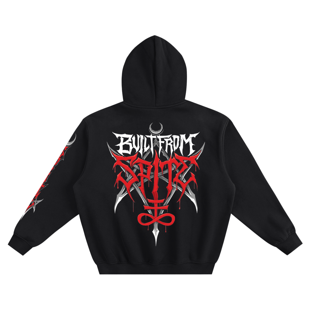 BUILT FROM SPITE - Fleece Boxy Hoodie