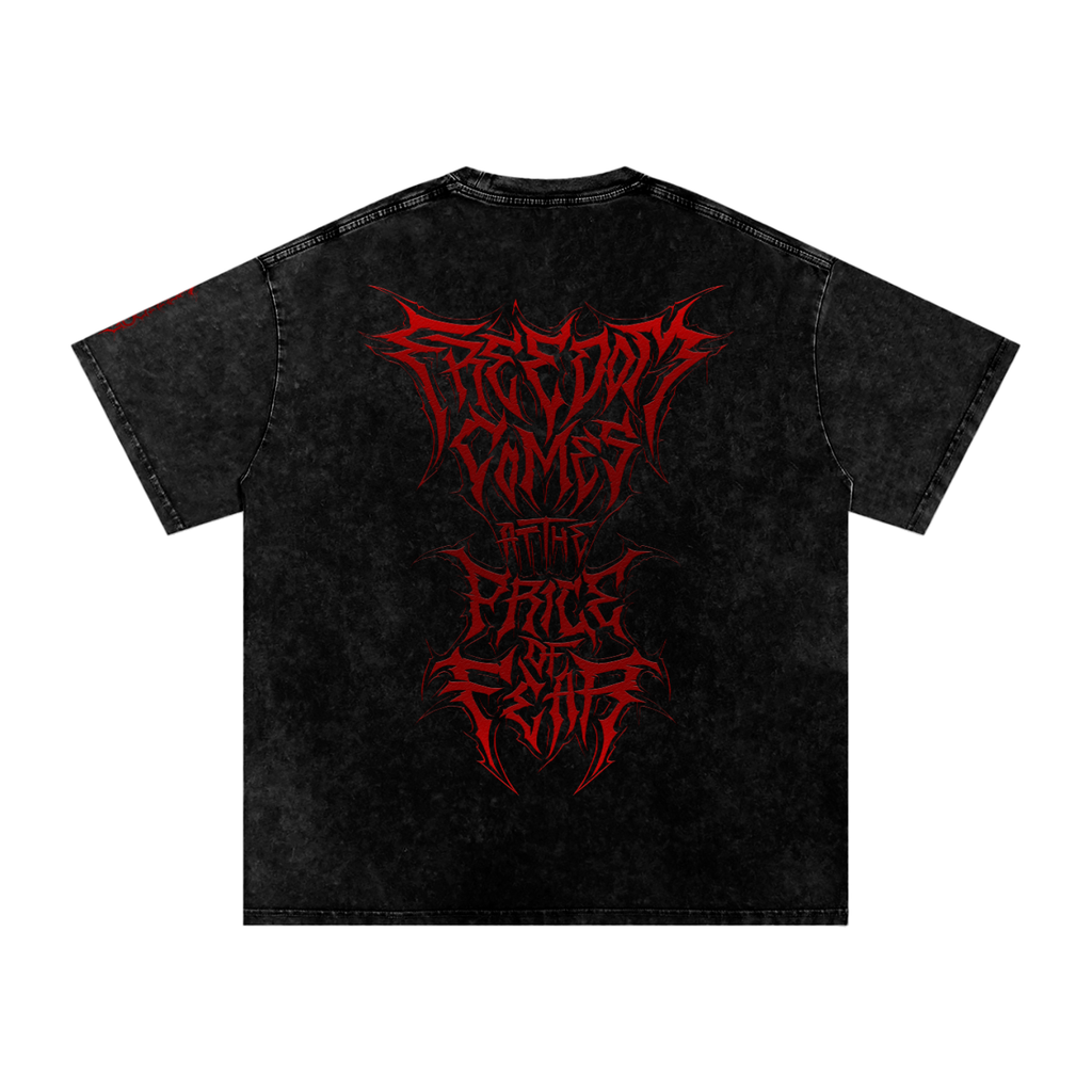 Oversized Washed Tee - Infinite Red