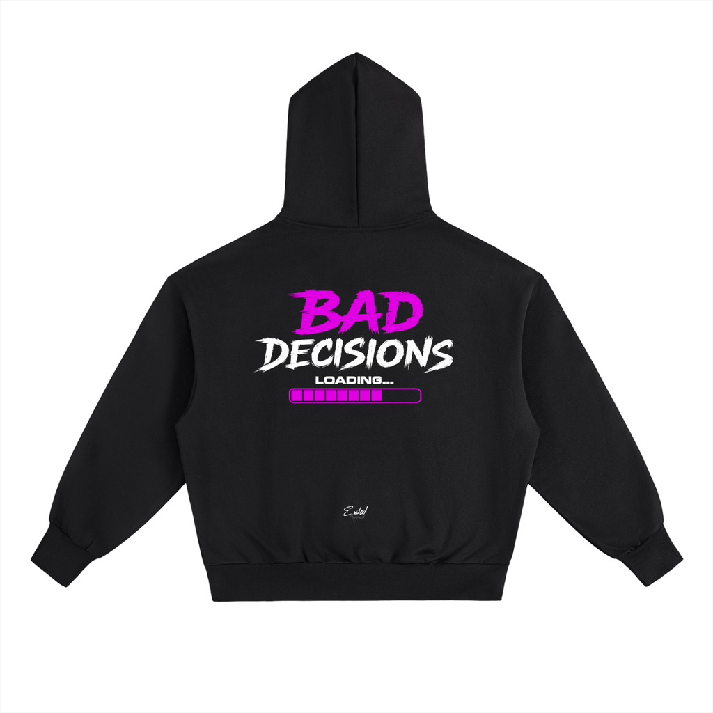 Bad Decisions Heavy Weight Hoodie - Pink