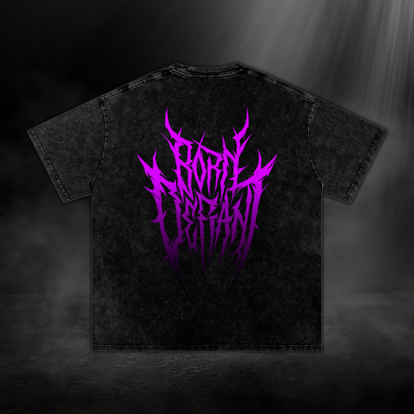 Washed Oversized Cotton T-Shirt - Black & Pink