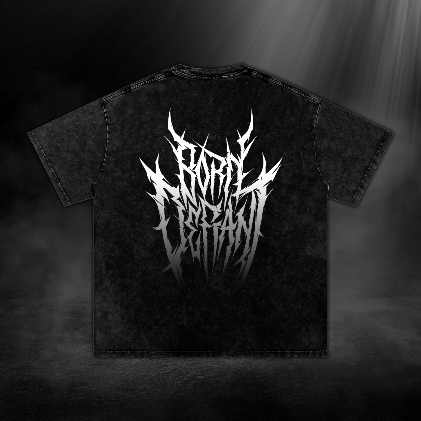 Washed Oversized Cotton T-Shirt - Black & White