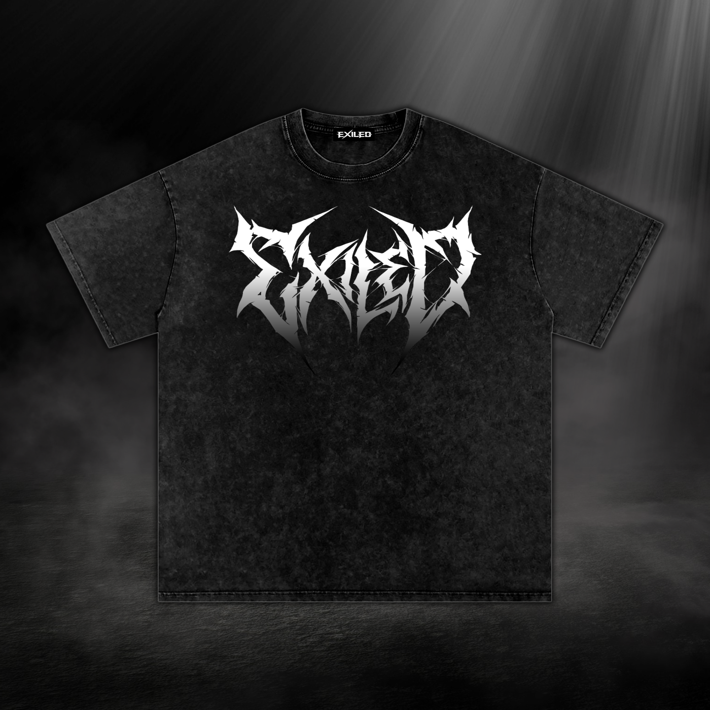 Washed Oversized Cotton T-Shirt - Black & White