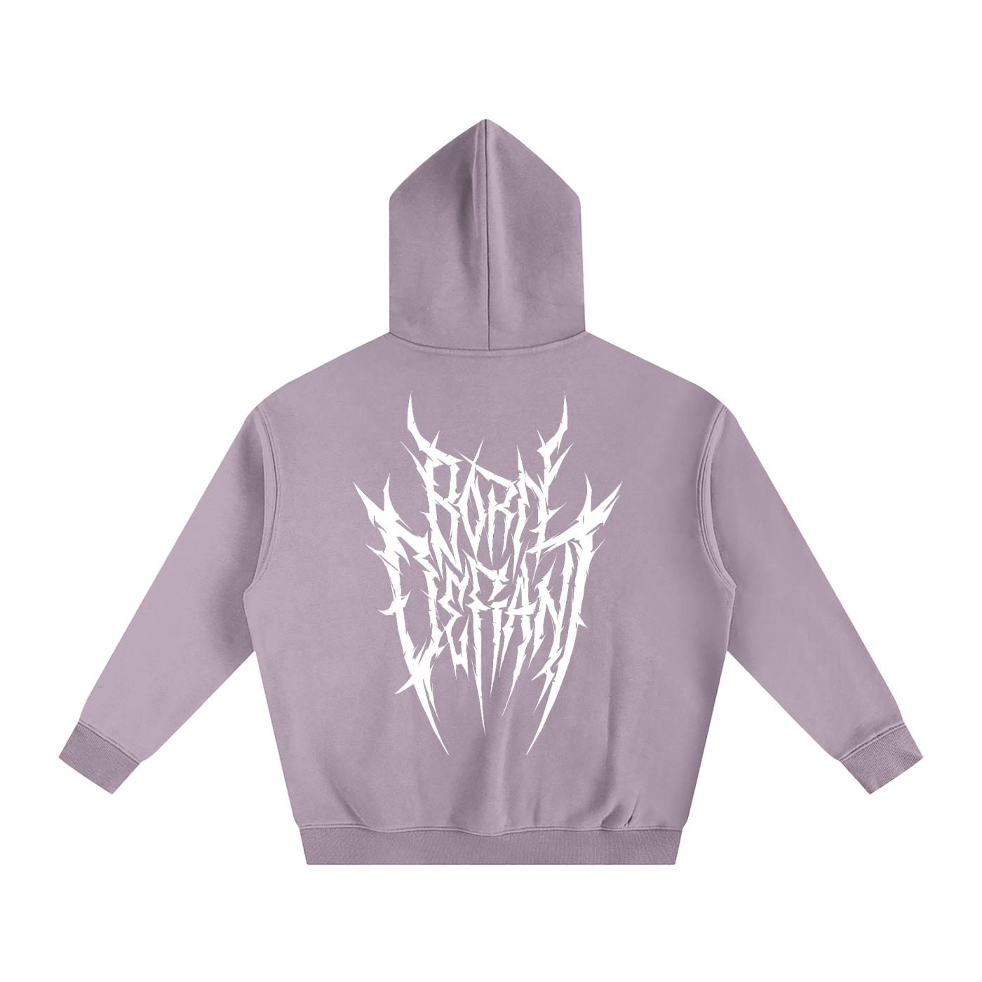 Born Defiant – Oversize Fleeced Hoodie (Purple & White)