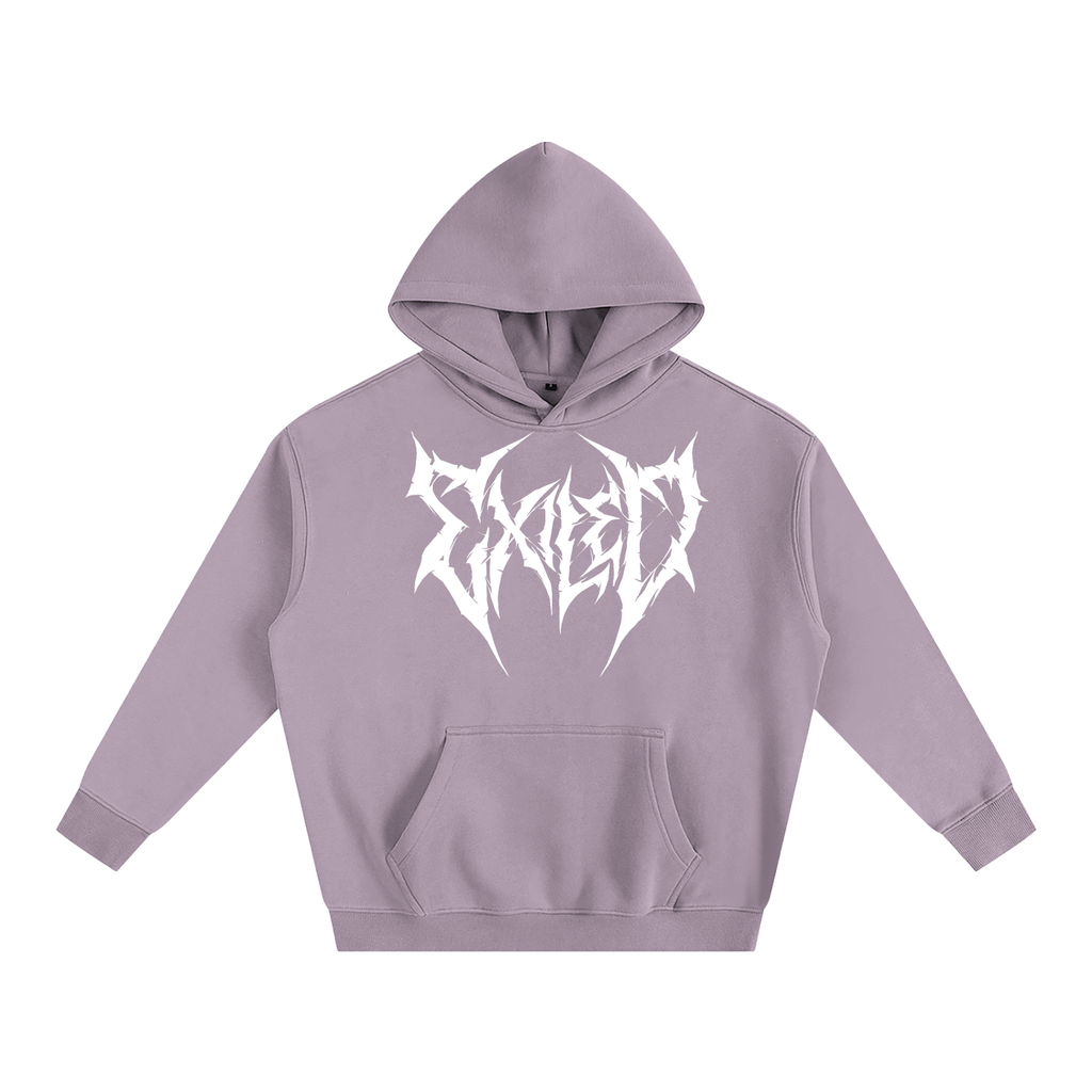 Born Defiant – Oversize Fleeced Hoodie (Purple & White)