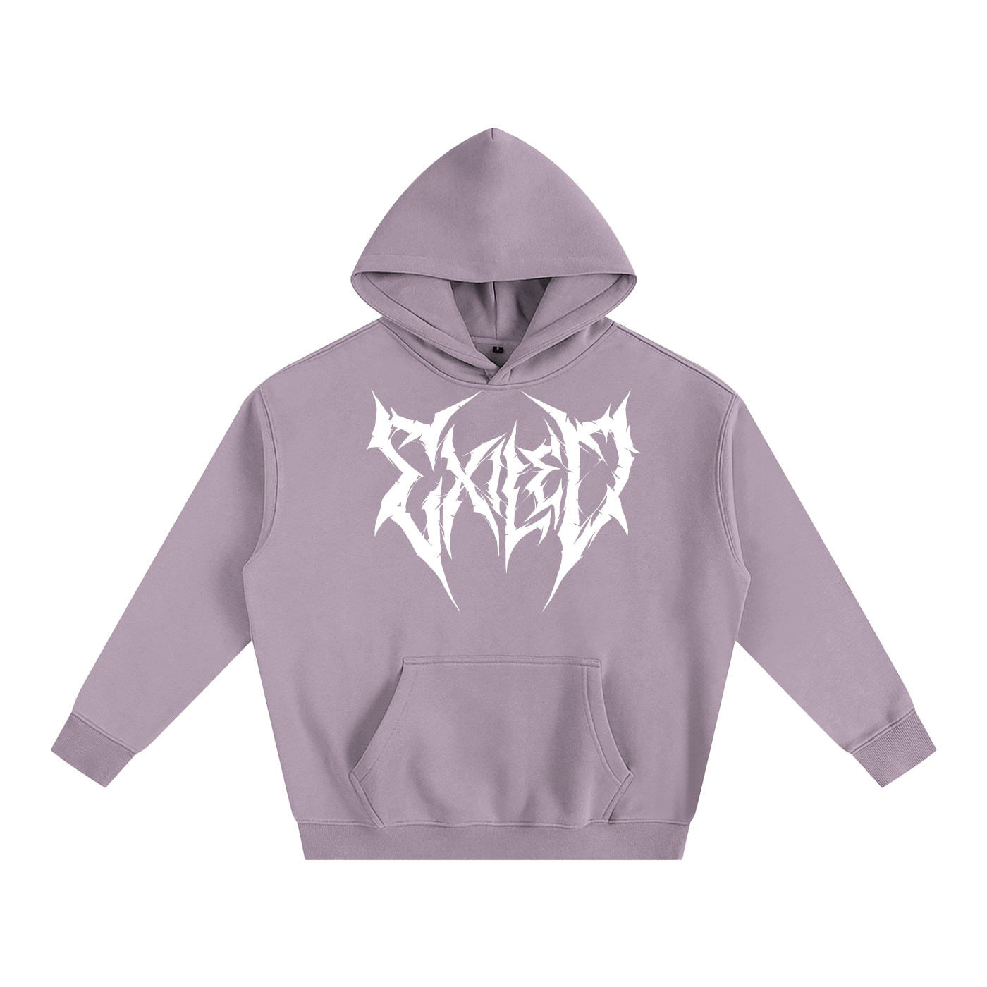 Born Defiant – Oversize Fleeced Hoodie (Purple & White)
