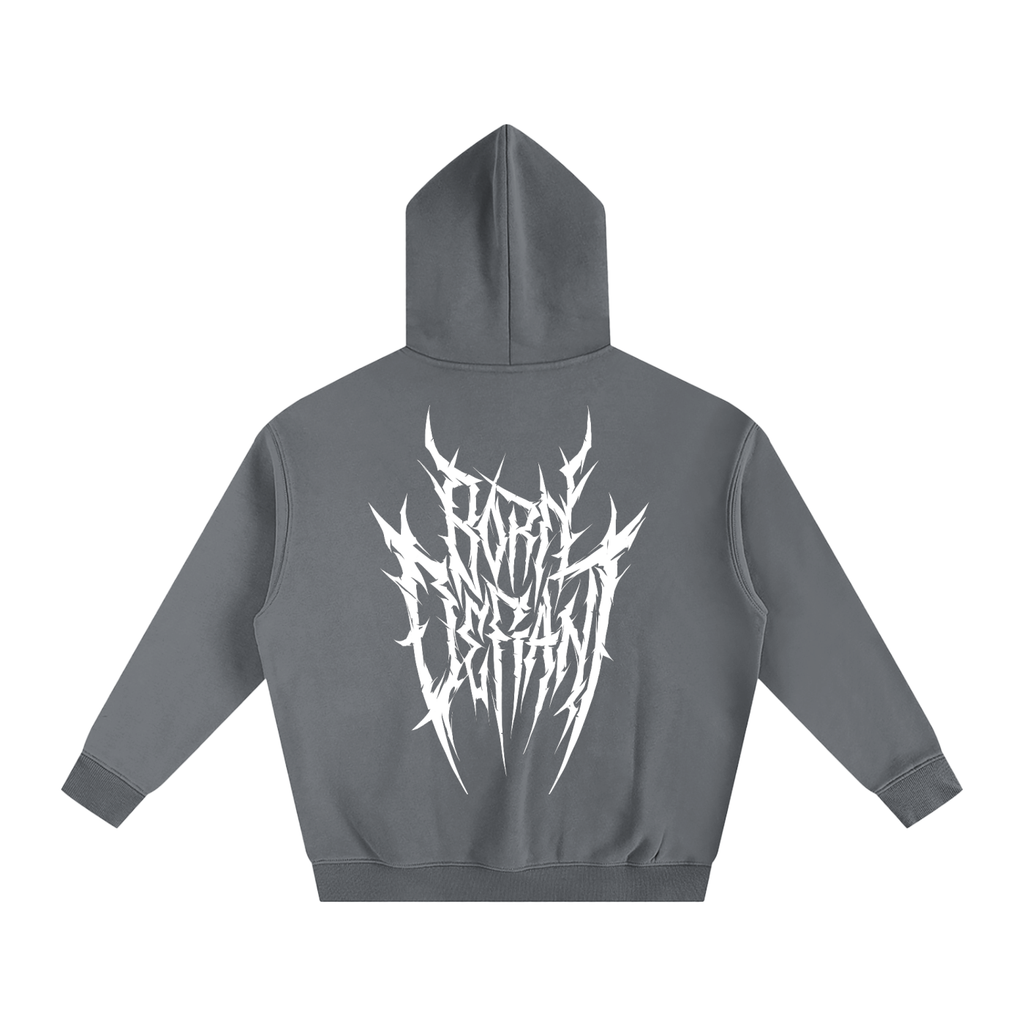 Born Defiant Hoodie - Gothic White
