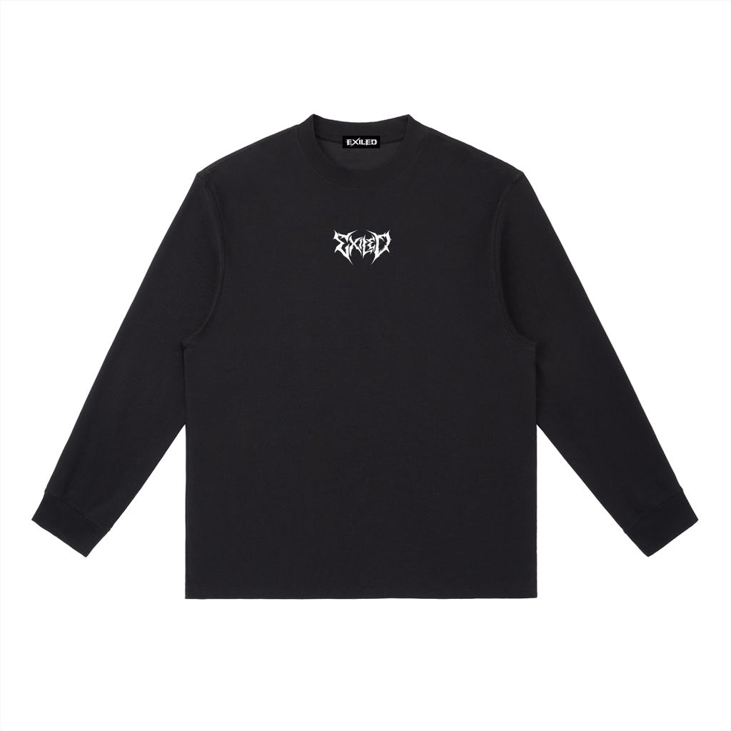 Long-Sleeve T-Shirt - White Text