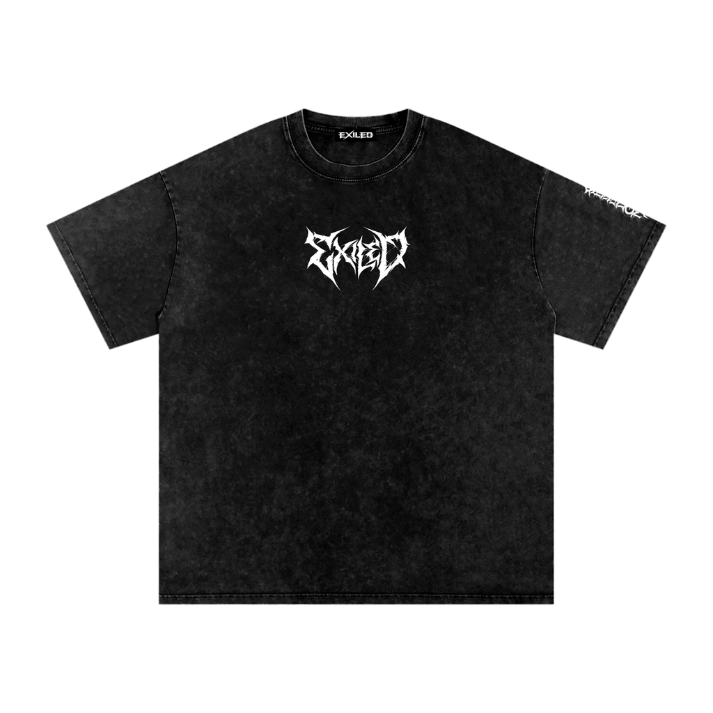Oversized Washed Tee - Gothic White