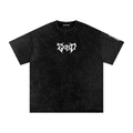 Oversized Washed Tee - Gothic White