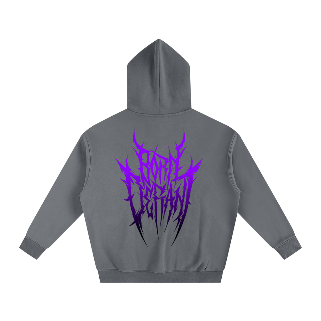Born Defiant Hoodie - Gothic Purple