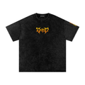 Oversized Washed Tee - Sunset Orange